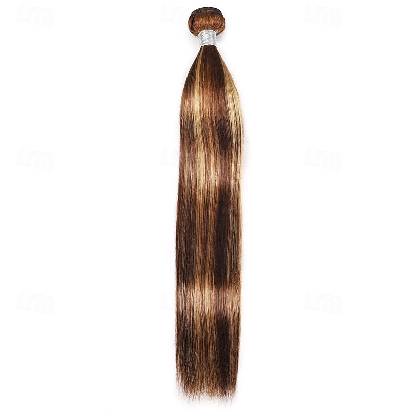 Highlight Human Hair P4/27 Hair Straight 1 Bundles 10-30 Inch Hair Extension Human Hair2