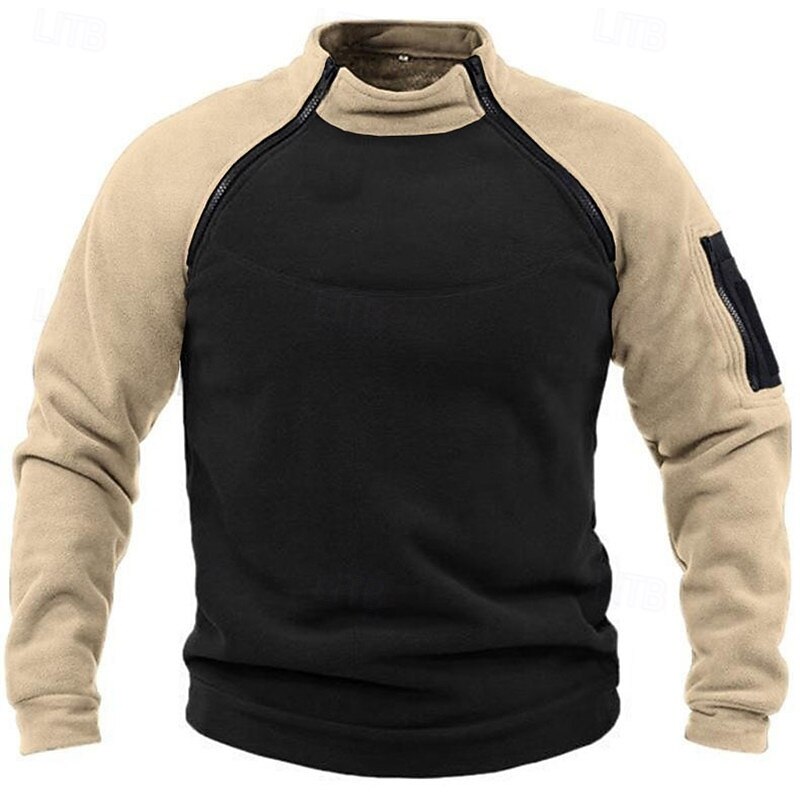 Men's Hiking Fleece Jacket Fleece Winter Outdoor Soft Comfortable Warm Fleece Jackets Full Zip Camping / Hiking / Caving Traveling Winter Sports Dark Grey Forest Green Navy Dark Khaki Light Khaki3