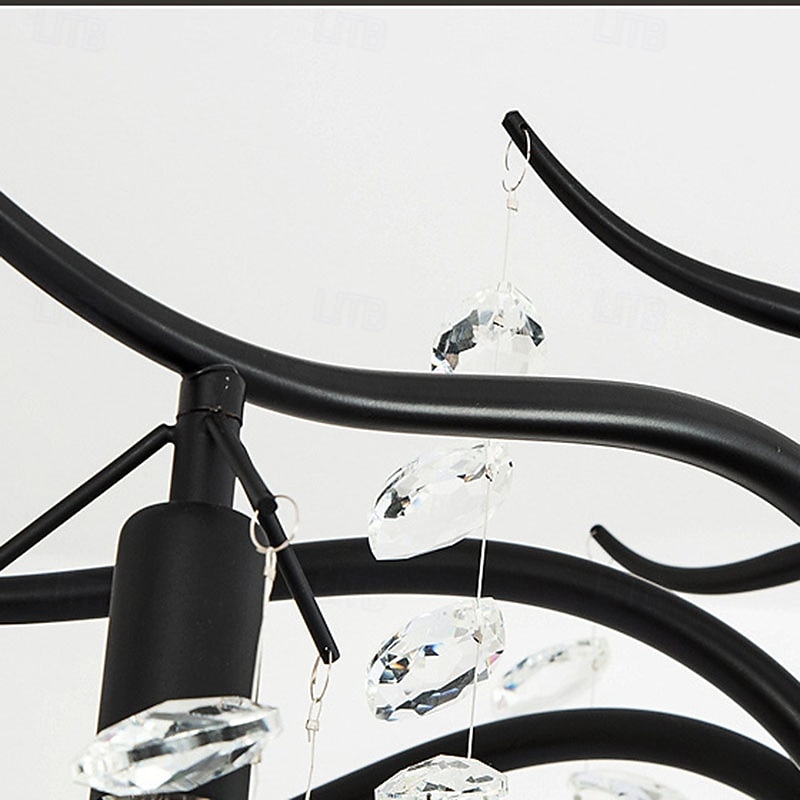 LED Modern Chandelier Lamp LED Crystal Chandeliers Gold Black Chandelier Luxury Lighting Kitchen Dining Living Room Bedroom Lamp Lustre Pendente 9-Light3