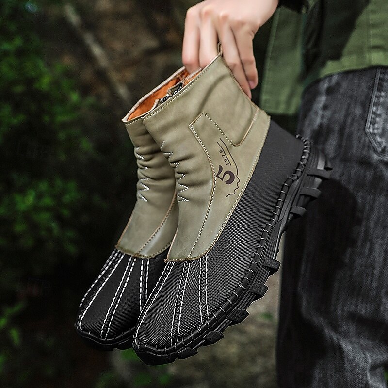 Men's Military-Style Waterproof Tactical Boots – Durable Non-Slip Outdoor Ankle Boots for Hiking and Winter Weather Protection2