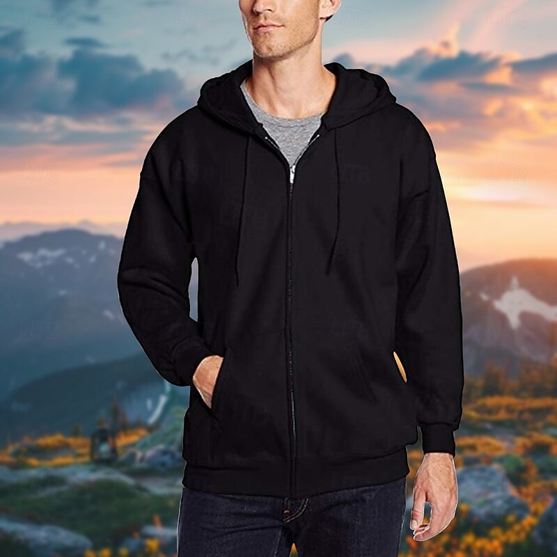 Men's Hiking Jacket Hiking Fleece Jacket Winter Outdoor Patchwork Soft Comfortable Warm Fleece Jackets Full Zip Climbing Camping / Hiking / Caving Traveling Dark Grey Black Red Blue Light Grey