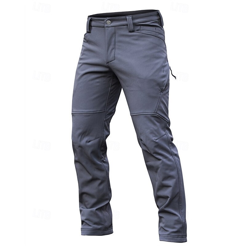 Men's Combat Pants Cargo Pants Hiking Pants Trousers Tactical Pants Military Outdoor Regular Fit Thermal Warm Fleece Lining Waterproof Quick Dry Pants / Trousers Black Grey Hunting Climbing Camping