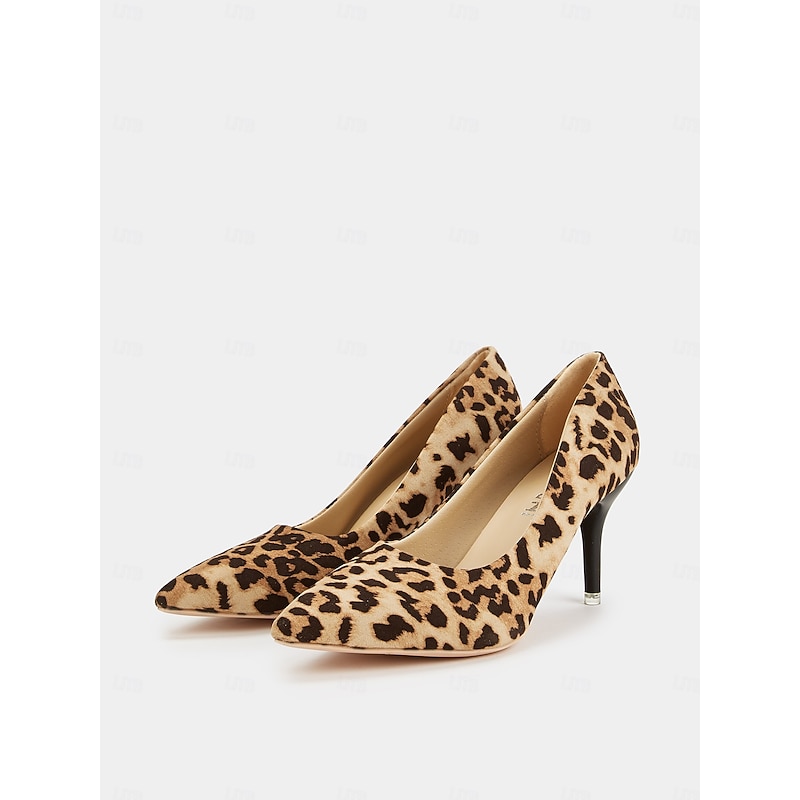 Women's Leopard Print Pointed-Toe High Heels with Stiletto Heel – Stylish Animal Print Pumps for Parties and Office Wear2
