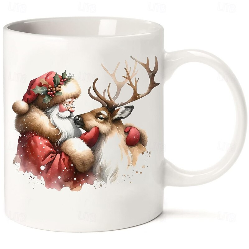 Christmas Coffee Mug 11oz Ceramic Mug Funny Mug Funny Coffee Mug For Family/Friends/Sister/Colleague Novelty Coffee Mug Summer Winter Drinkware Party/Birthday Gift4