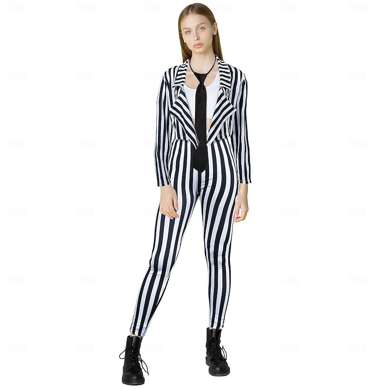 Zombie Lydia Deetz Halloween Cosplay Costume Beetlejuice Horror Adults' Women's Carnival Party Easy Halloween Costumes Dress Up