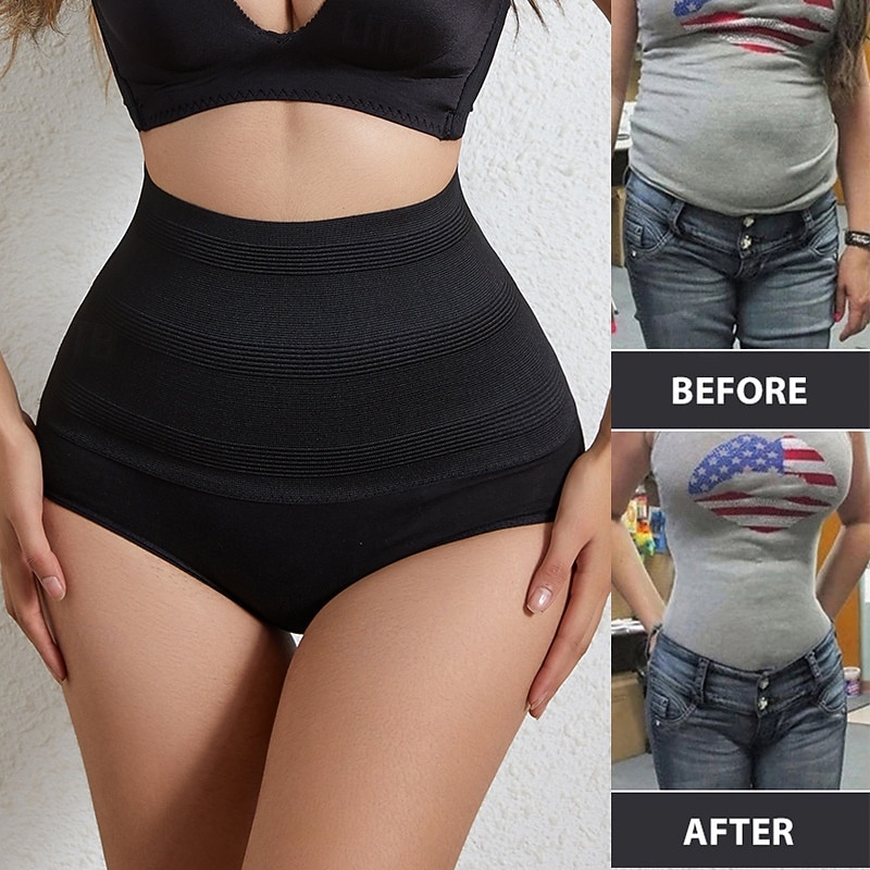 Women's Thong Shapewear High Waist Cincher Body Shaper Tummy Control Panties Slimming Briefs Home Outfits