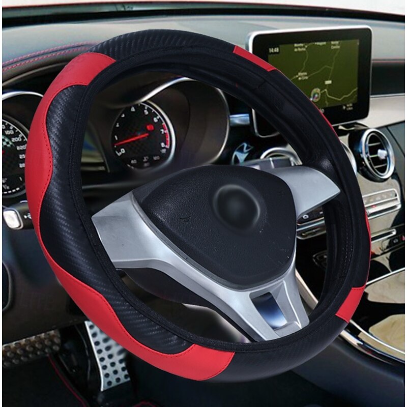 Car Steering Wheel Cover Anti Slip Universal 37-38cm Steering Covers Decoration Auto