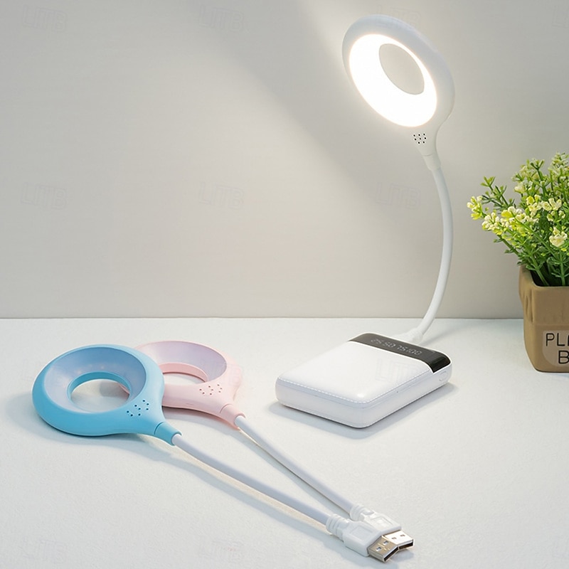12LED Round USB Hose Reading Light Simple Flexiable Design, In-Line Control, Bedroom Night Light, Desktop Reading Lamp for Indoor Multi-Scene Use3