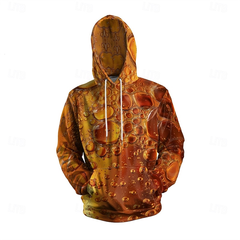 Men's Graphic Oktoberfest Beer Hoodie Hoodies Sweatshirt Vacation Daily Long Sleeve Hooded Vacation Sports Outdoor Going out Yellow Printing Winter Spring &  Fall Designer