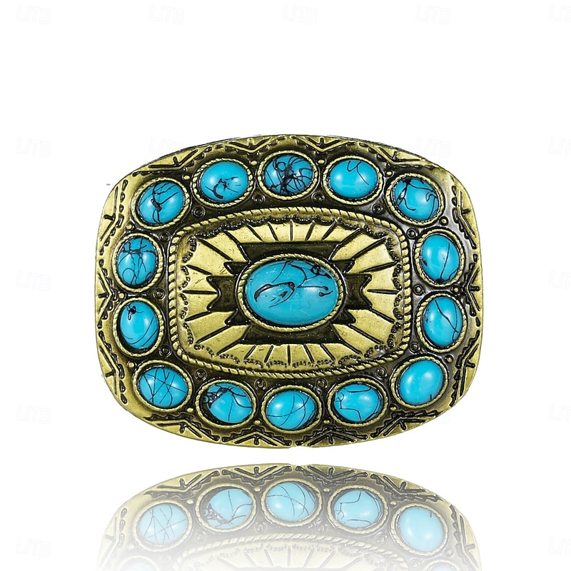 Men's Belt Buckle Buckle Red Green Alloy Vintage Style Retro Vintage Vintage Daily Religious Celebrations2