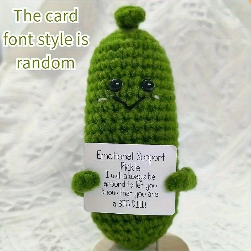 Crochet Cucumber Dolls - Hand-Woven, Positive Energy, Emotional Ornaments with Funny Potato Design - Cute, Wool, Christmas, Valentine's Day Decorative Gift for Friends and Family - Main Image