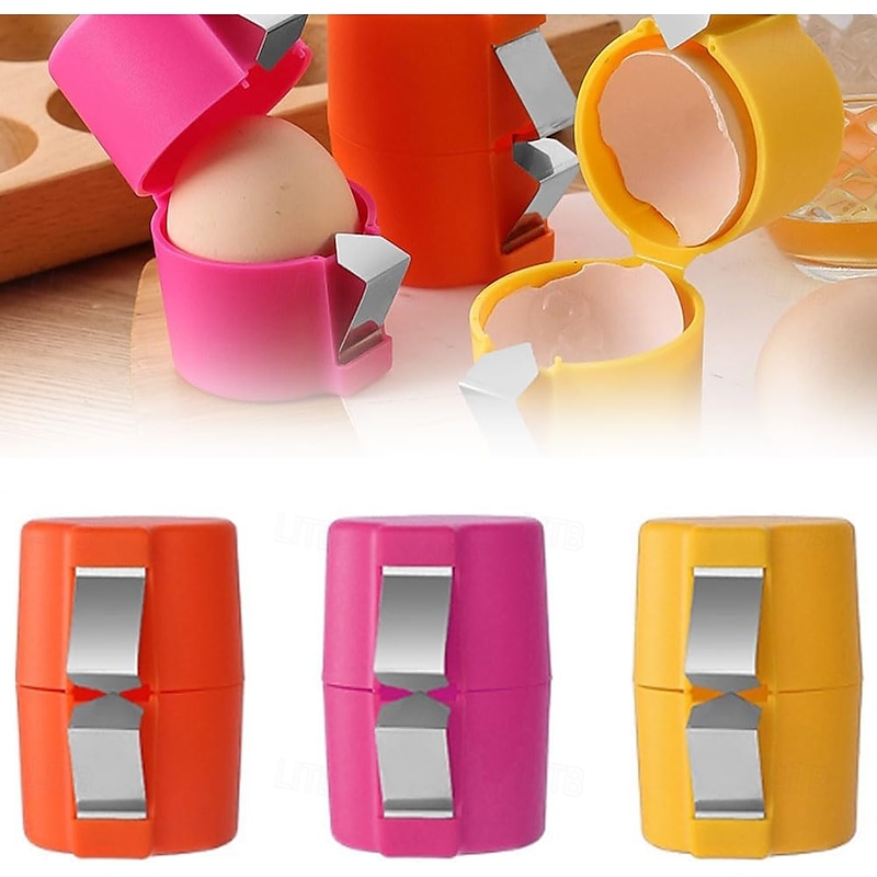 Egg Shell Opener, 2025 New Egg Cracker Tool for Raw Eggs, Handheld Eggs Breaker Multifunctional Egg Cutter Egg Cracker and Separator for Cooking Campi