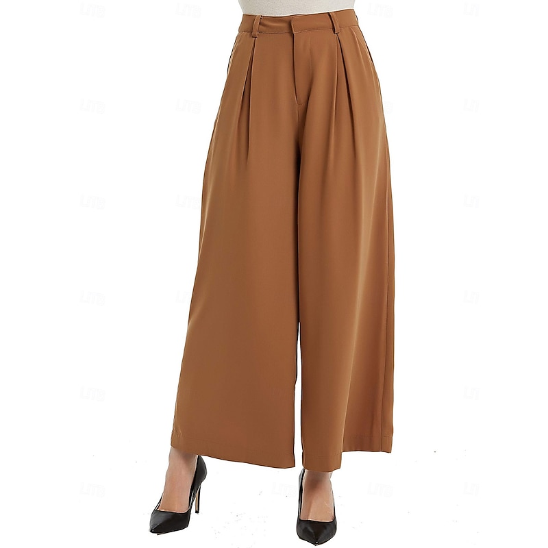 Women's High Waist Casual Wide Leg Long Palazzo Pants