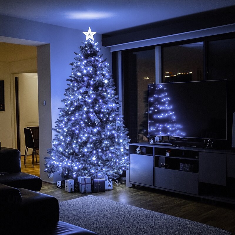 Elegant Wedding Reception Party LED String Lights, Plug-in Fairy String Lights 8 Modes Waterproof Indoor/Outdoor Christmas Tree Lights for Wedding, Party, Bedroom Decorations EU Plug and US Plug2