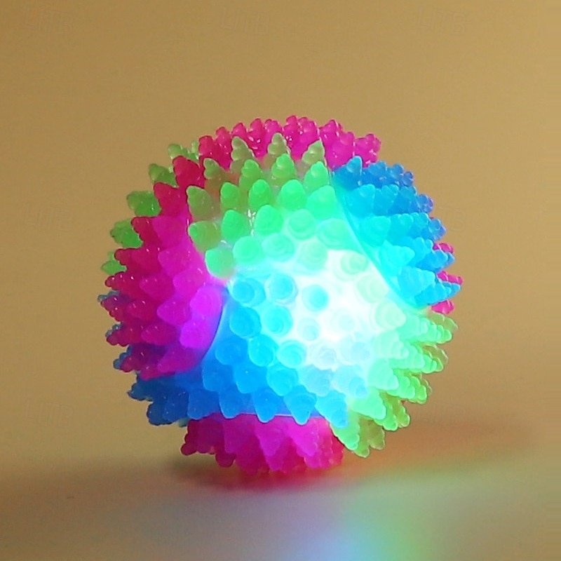 Ball Chew Toy Ball Launchers Interactive Toy Squeak Toy with LED Durable Pet Exercise Releasing Pressure Teething Toy for Dog Indoor Outdoor Pet Play4