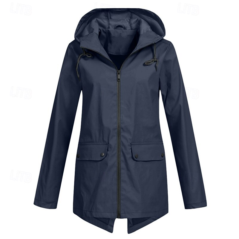 Women's Hiking Jacket Winter Outdoor Waterproof Windproof Multi-Pockets Front Zipper Lightweight Jacket Full Zip Camping / Hiking / Caving White Burgundy Dark Navy Blue Beige4