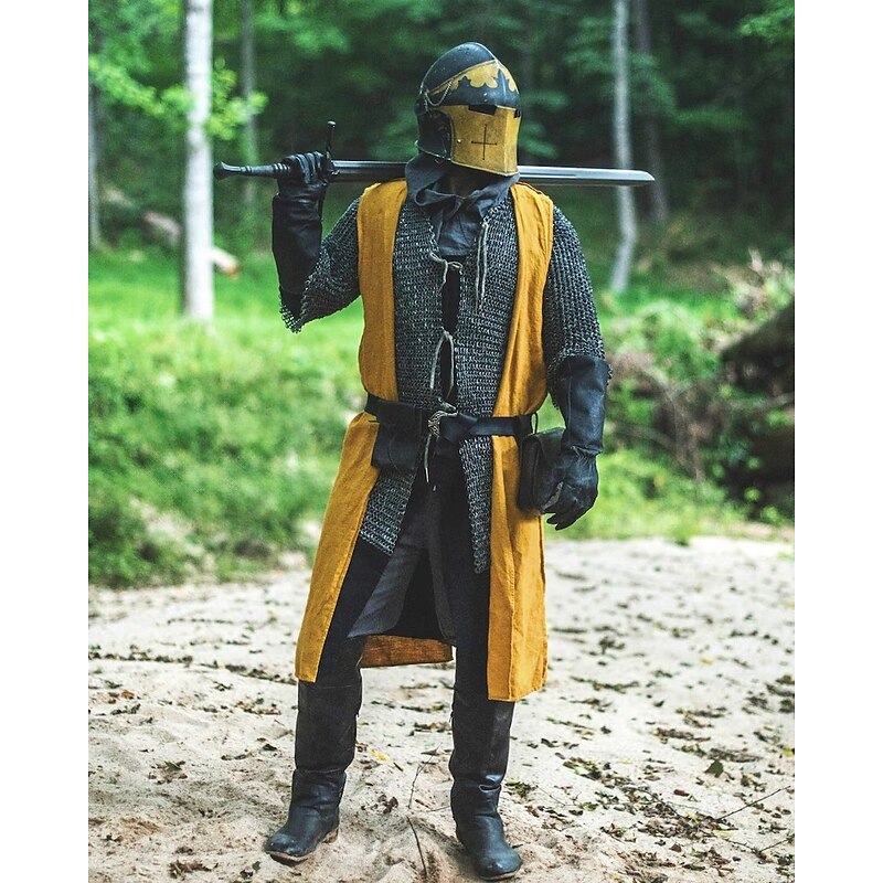 Medieval Renaissance 17th Century Shirt Tunic Ranger Elven Archery Fancy Dress Men's Viking Fantasy Halloween Carnival Masquerade LARP Adults' Shirt2