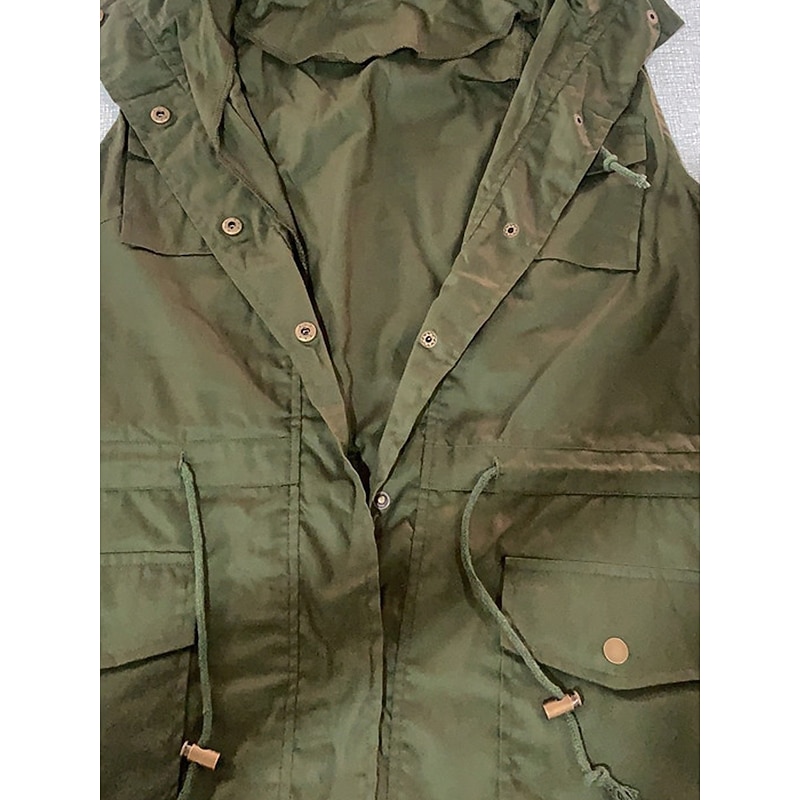 Women's Vest Outdoor Street Daily Wear Fall Winter Regular Coat Regular Fit Breathable Stylish Casual Jacket Sleeveless Plain with Pockets Black Pink Brown3