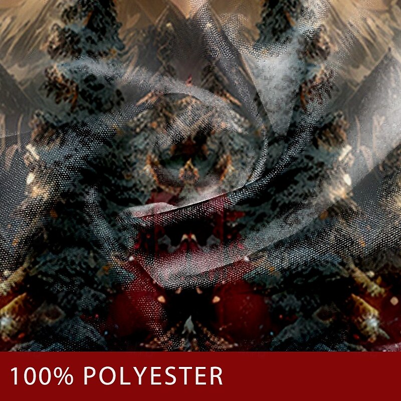 Christmas Men's Santa Claus Printed Shirts Santa Claus Casual Button Up Long Sleeve Party Evening Daily Fall Winter Spring & Summer Collar Button Up 3D Print Thin Red Polyester3