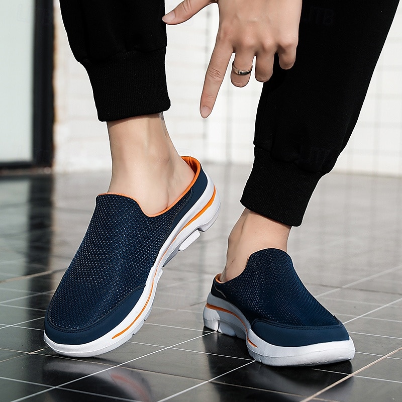 Men's Lightweight Mesh Slip-On Loafers – Breathable Comfortable Casual Mules for Summer Outdoor Walking3