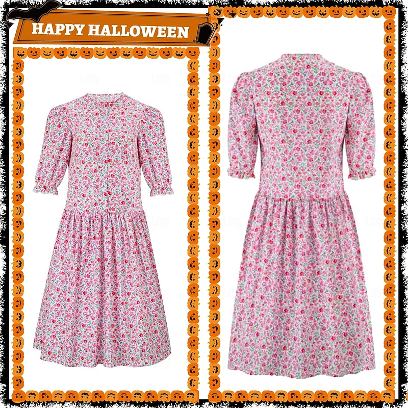 Barbara Halloween Dress Beetlejuice Cosplay Costume Adults' Women's Masquerade Party / Evening Easy Halloween Costumes Dress Up2