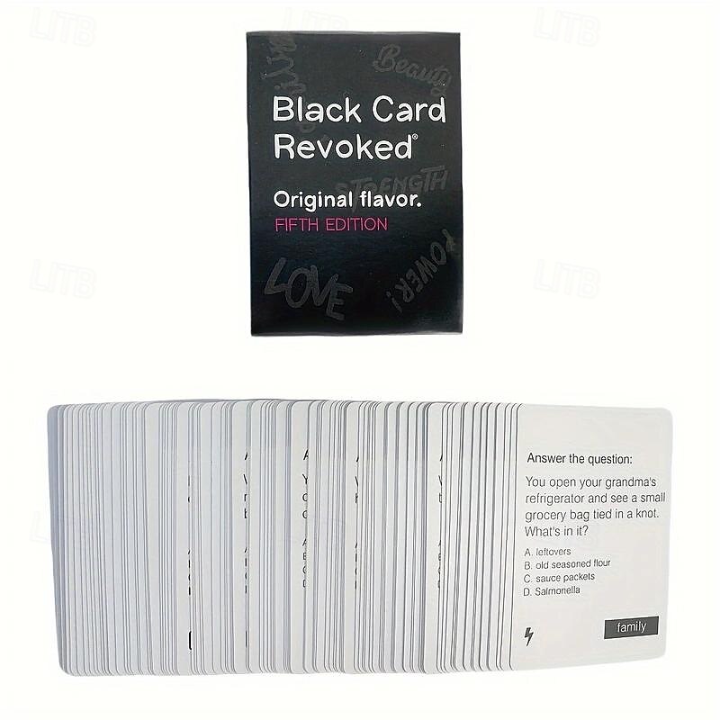 Black Card Revoked Original Flavor Fifth Edition Mystery Trivia Game, Standard Edition for Teens and Adults Paper Material4
