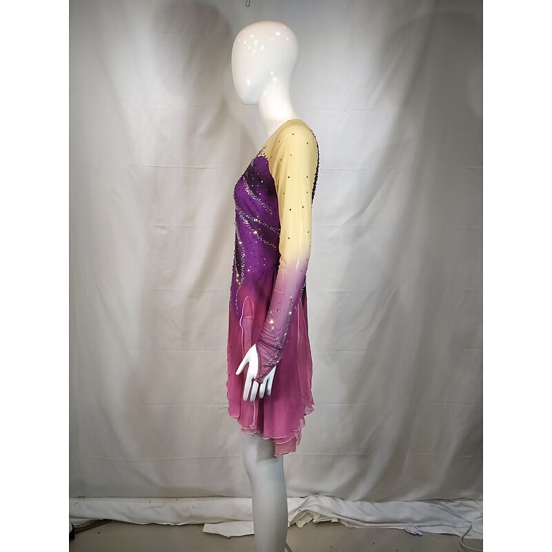 Customized Kosten Performance Costumes For Adults And Children Figure Skating Costumes Competition Training Women's Skirts Performance Costumes3