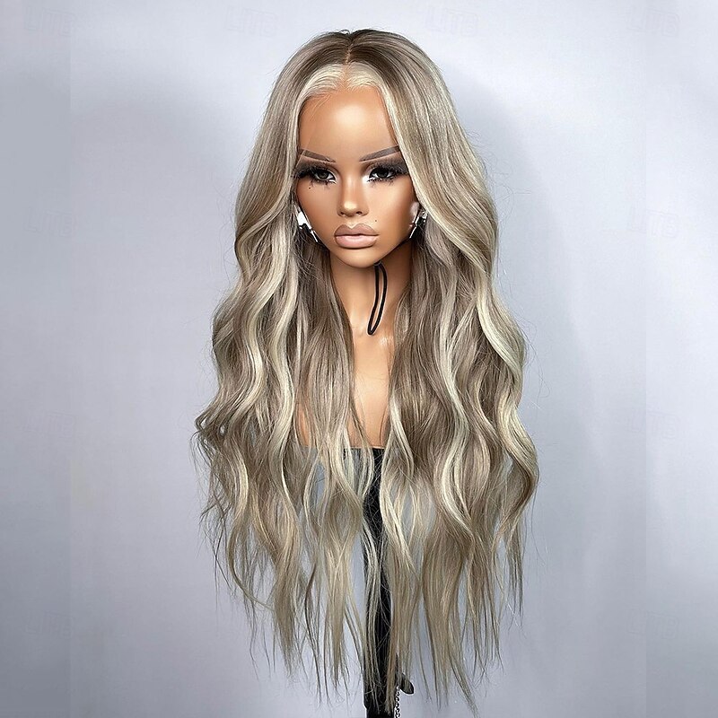 Remy Human Hair 13x6 Lace Front Wig Side Part Middle Part Free Part Brazilian Hair Body Wave Loose Deep Wave Blonde Multi-color Wig 130% 150% 180% Density with Baby Hair Highlighted / Balayage Hair4