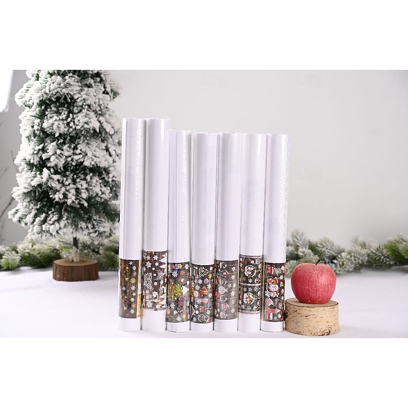 Christmas Window Clings, Christmas Decoration Xmas Party Colorful Snowflake Wall Stickers, White Snowflake No-Trace Window Decals for Holiday Decor2