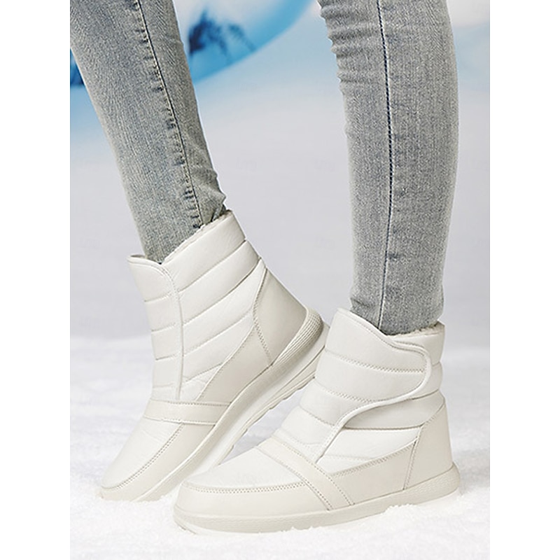 Women's Red Waterproof Winter Boots with Plush Lining and Non-Slip Sole – Warm Snow Boots for Outdoor Activities 12