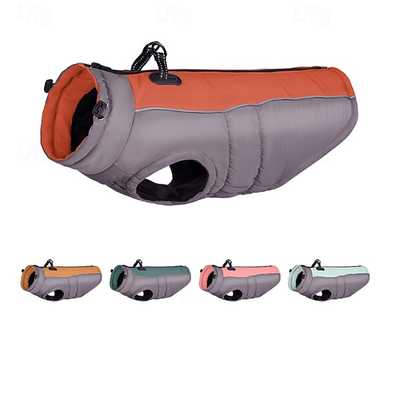 Dog Coat Jacket Puffer / Down Jacket Fashion Winter Reflective Waterproof Warm Fashion Comfortable Outdoor Dailywear Homewear Dog Clothing for Large
