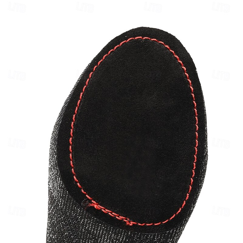 Women's Black Glitter Knit Jazz Dance Shoes with Lace-Up Design and Suede Sole - Lightweight Breathable Performance Shoes for Ballroom and Latin Dancing4