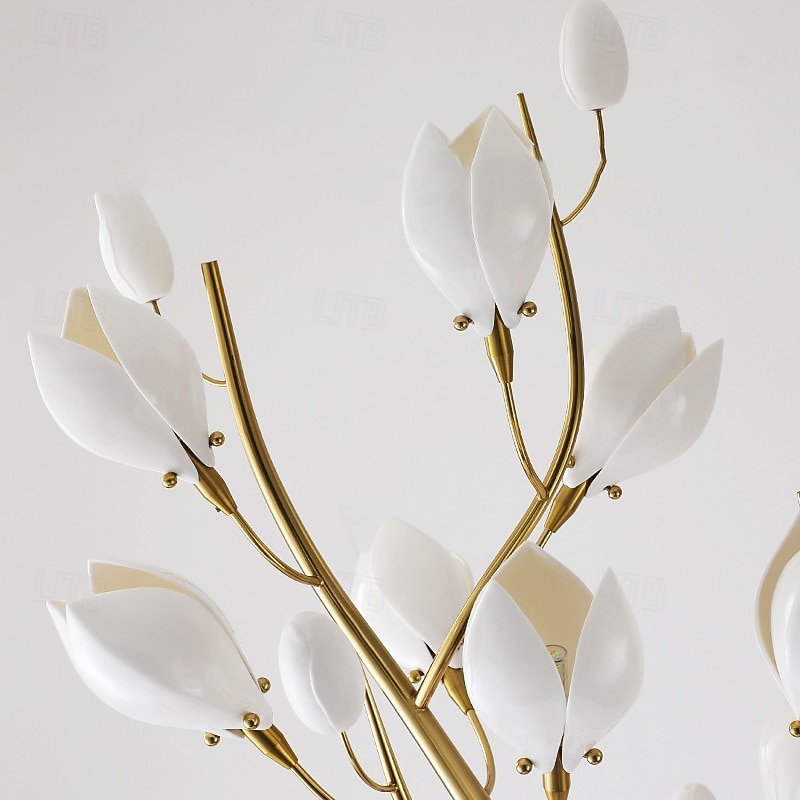 LED Indoor Wall Light Warm White 35cm 4-Light Flower Shape Nordic Style Ceramic Metal G4 Wall Sconce for Bedroom Cafes 110-240V4