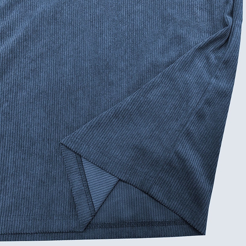 Men's Corduroy Shirt Golf Shirt Work Casual Lapel Long Sleeve Basic Modern Color Block Patchwork Button Spring &  Fall Regular Fit Black Yellow Army Green Blue Gray Corduroy Shirt3