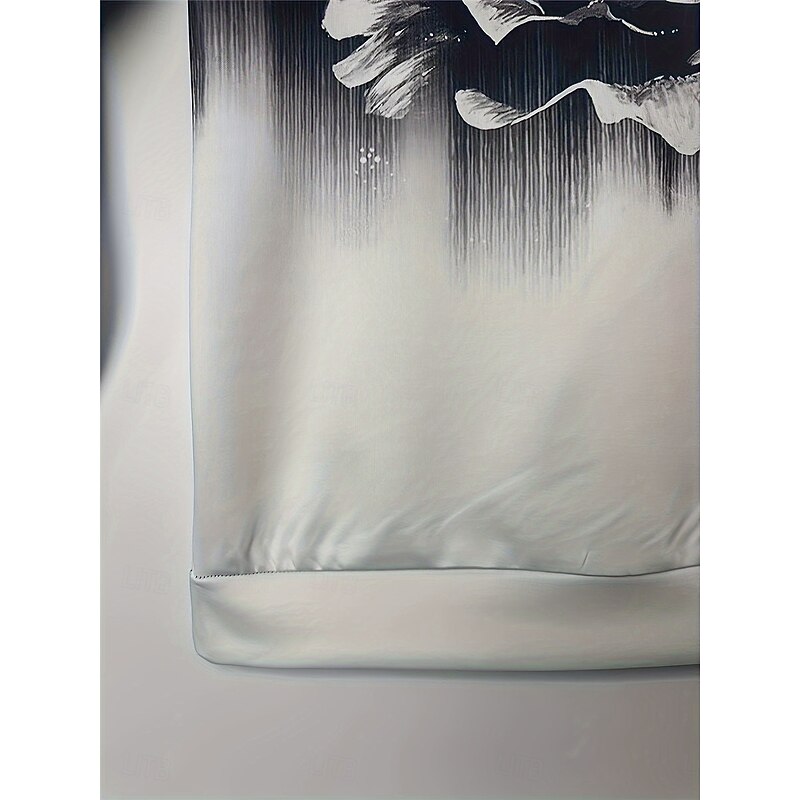 Women's Sweatshirt Rose Street Dailywear Print Casual Crew Neck Long Sleeve Micro-elastic Fall Winter Comfrt Breathable Soft Fabric4