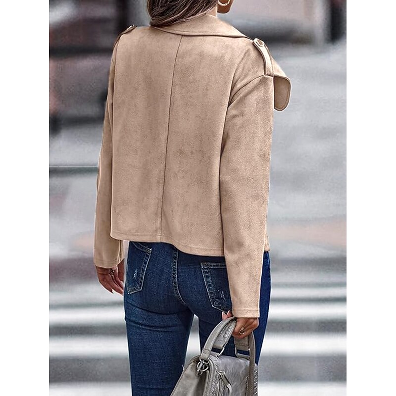 Women's Blouse Stylish Modern Long Sleeve Regular Tops Shirt Collar Work Daily Khaki Spring Fall Winter2