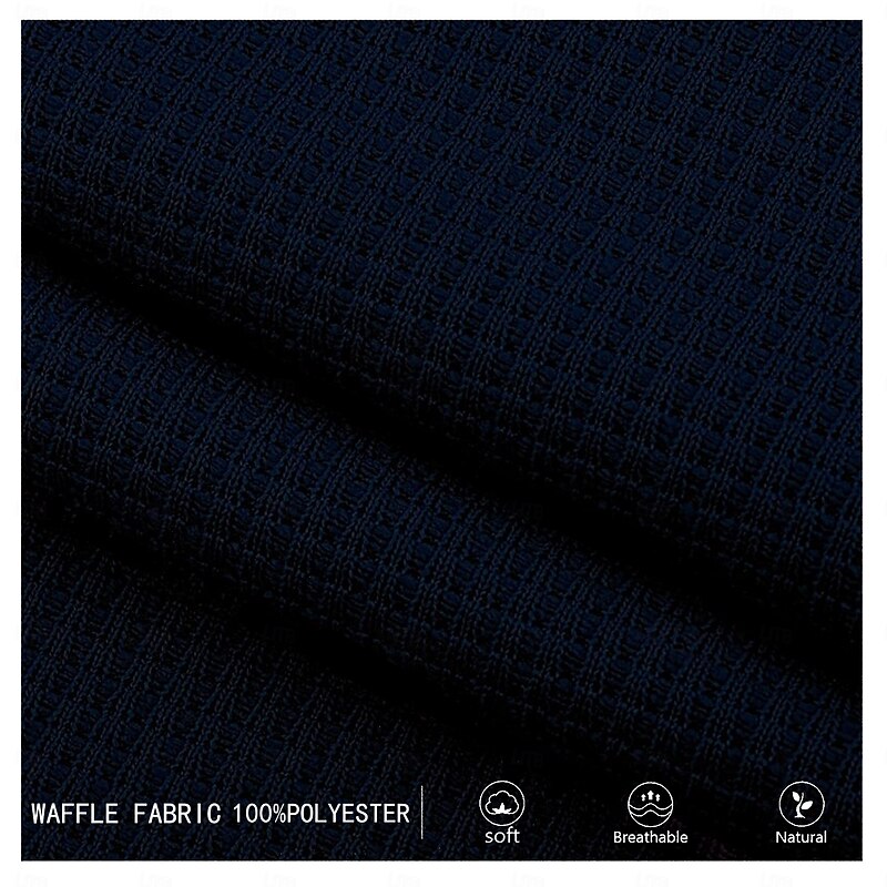 Men's Tribal Waffle Polo Shirts Golf Shirt Long Sleeve Polo Shirts Collared Shirts Casual Vacation Wear Party Outfits Buttons 3D Print Spring Fall Winter Blue3