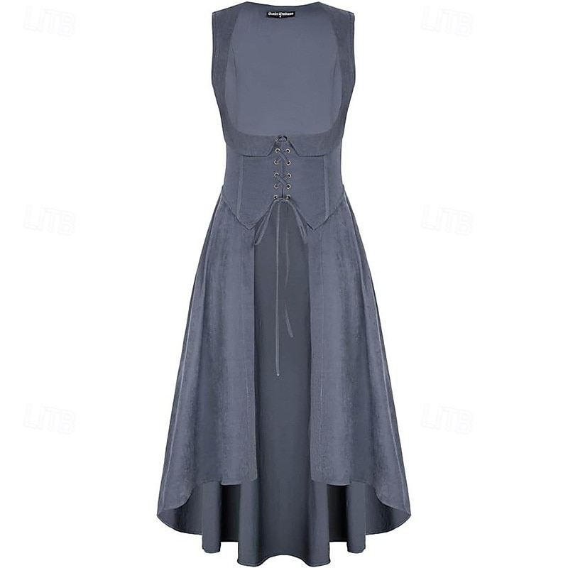 Medieval Renaissance Cocktail Dress Cosplay Costume Prom Dresses Viking Outlander Fancy Dress Women's Celtic Pirate Fantasy Masquerade LARP Ren Faire Festival Adults' Dress