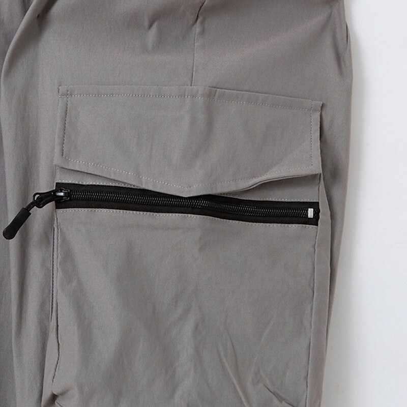 Men's Cargo Pants Tapered pants Trousers Drawstring Elastic Waist Multi Pocket Plain Wearable Outdoor Daily Camping & Hiking Fashion Classic Black Army Green3