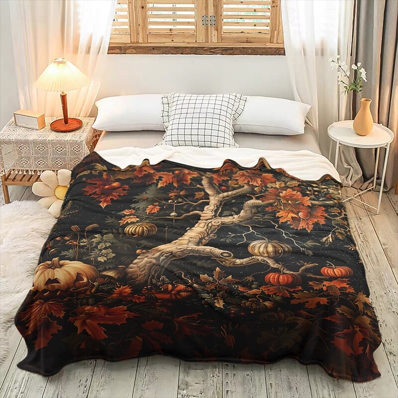 Halloween Blanket Ultra Soft and Warm Decorative Throw Perfect for Enhancing Festive Atmosphere in Your Home