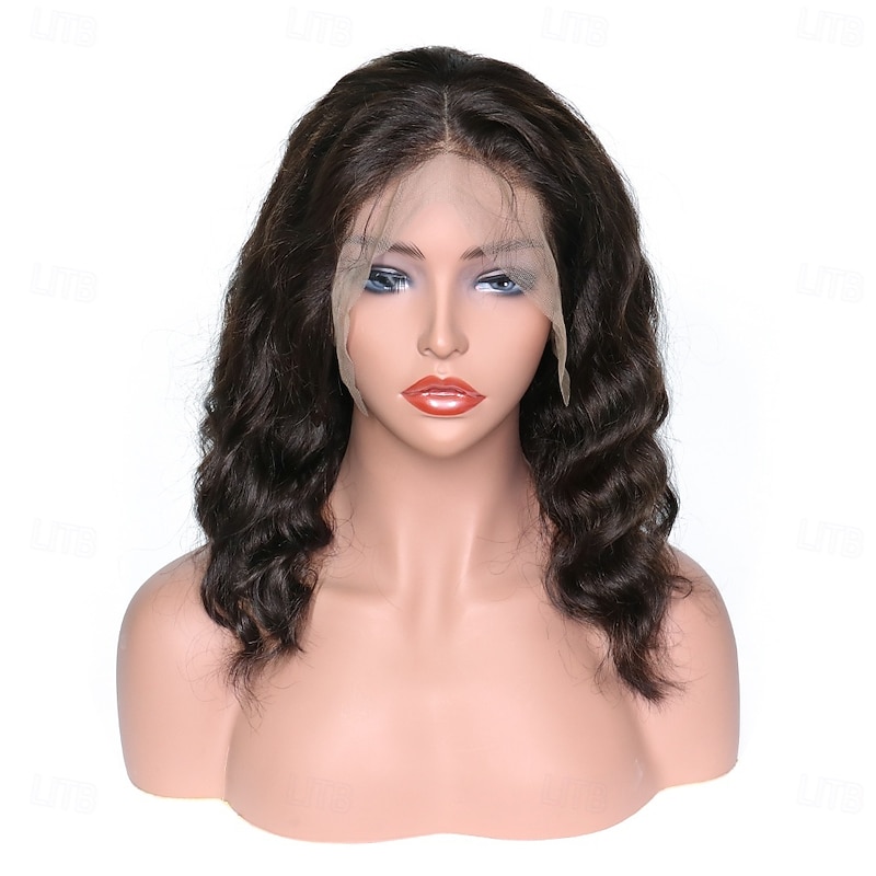 Remy Human Hair 13x4 Lace Front Wig Free Part Brazilian Hair Body Wave Deep Curly Black Natural Wig 130% 150% 180% Density with Baby Hair 100% Virgin Glueless Pre-Plucked For wigs for black women