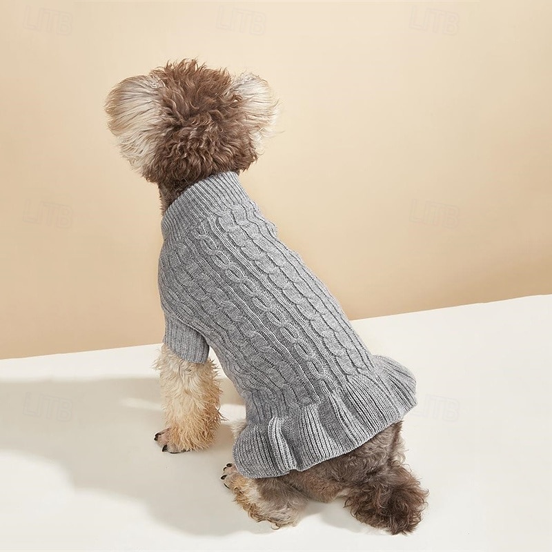 Dog Cat Sweater Dress Jumper Fashion Winter Warm Fashion Comfortable Outdoor Dailywear Homewear Dog Clothing for Small Medium3