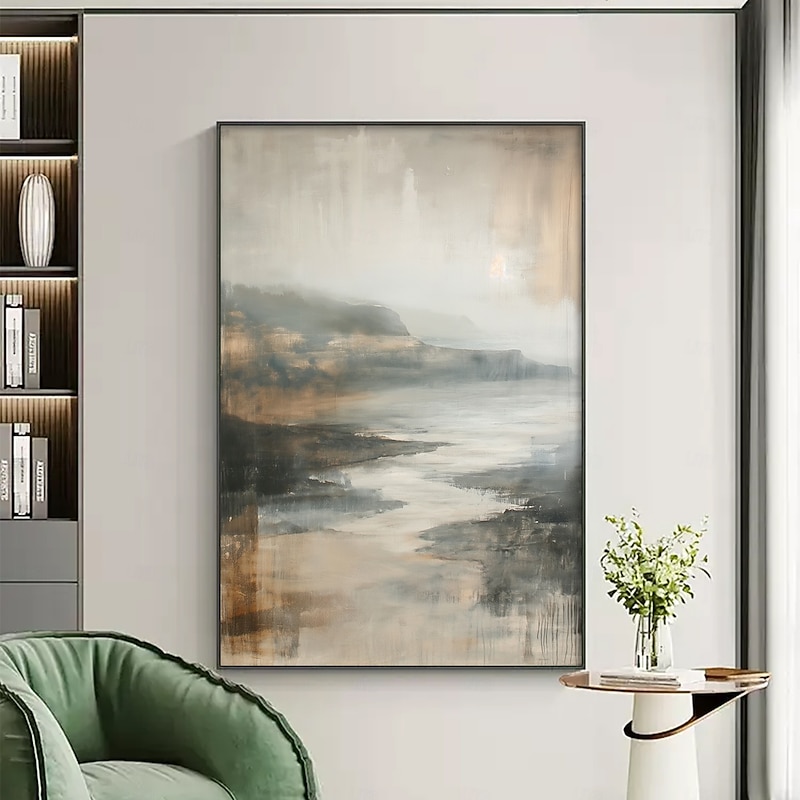Handmade Oil Painting Canvas Wall Art Decor Original seascape Painting Abstract Ocean Wall Art for Home Decor With Stretched Frame/Without Inner Frame Painting
