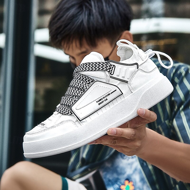 Men's Green High-Top Sneakers with Multicolor Laces and Velcro Strap – Stylish Casual Sport Shoes for Streetwear and Everyday Use 19