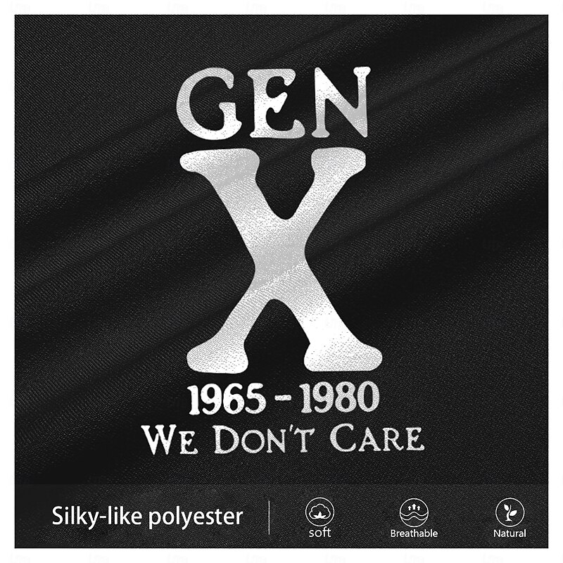 Mens Long Sleeve Graphic T-Shirt | Gen X 1965-1980 "We Don't Care" Lifestyle Apparel3