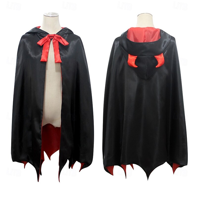 Bat Vampire Halloween Cape Cloak Cosplay Costume Adults' Men's Women's Carnival Masquerade Party / Evening Easy Halloween Costumes Dress Up2