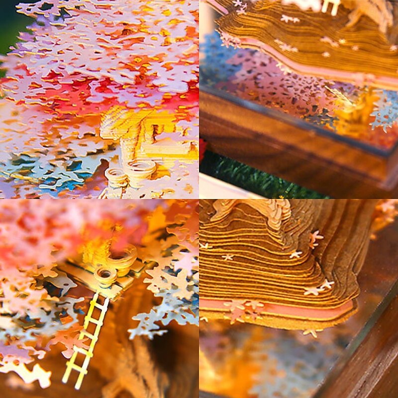 2025 Desk Calendar Memo Pad 3D Memo Pad Notepad Paper Carving Non-Sticky Paper Notes 3D Decoration Notepad Paper Romantic Gift Carving4