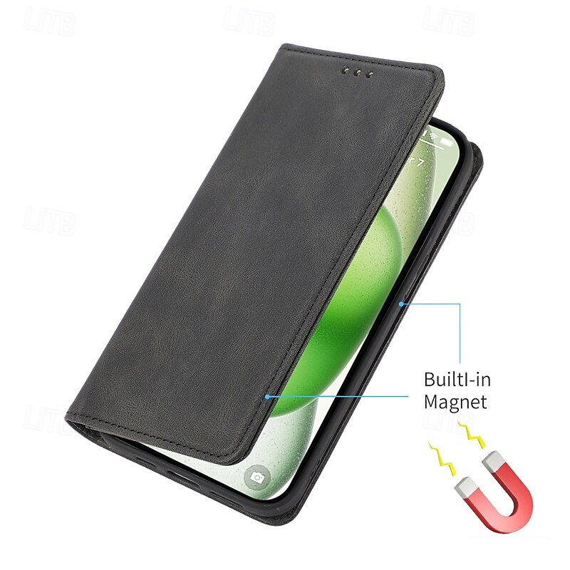 Phone Case For iPhone 17 Pro Max 17 Air 16 15 14 Pro Max Plus 13 12 11 Pro Max Mini Back Cover with Stand Holder Magnetic Card Slot Retro TPU PU Leather2
