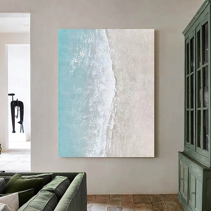 Oil painting handpainted Abstract seascape Paintings On Canvas handmade Rich Textured ocean Painting Modern Wall Art Hand Painted Artwork landscpae painting for Living Room bedroom artwork Wall Decor