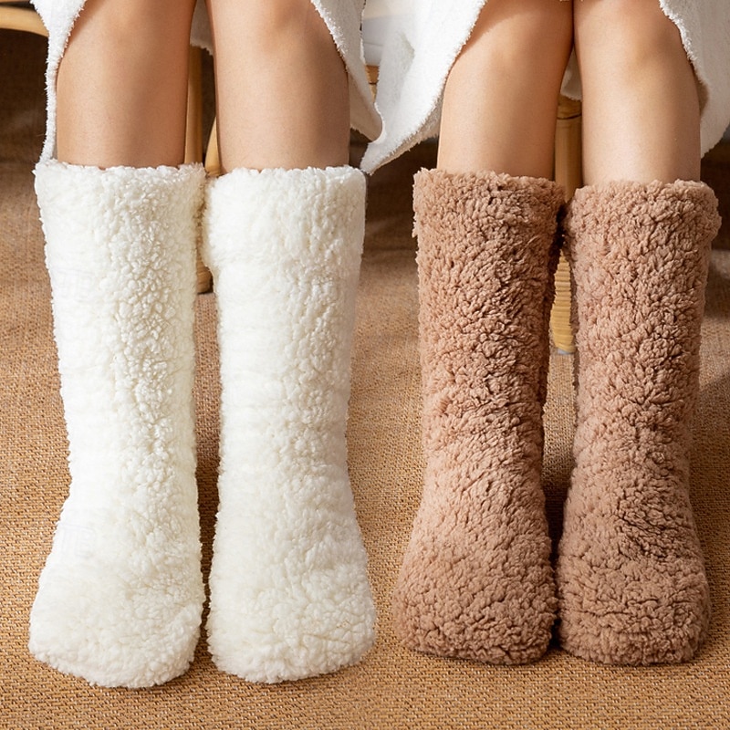 Slipper Socks Winter Christmas Socks For Women Socks For Women Fluffy Socks Winter Leg-Warmers Legsleeve2